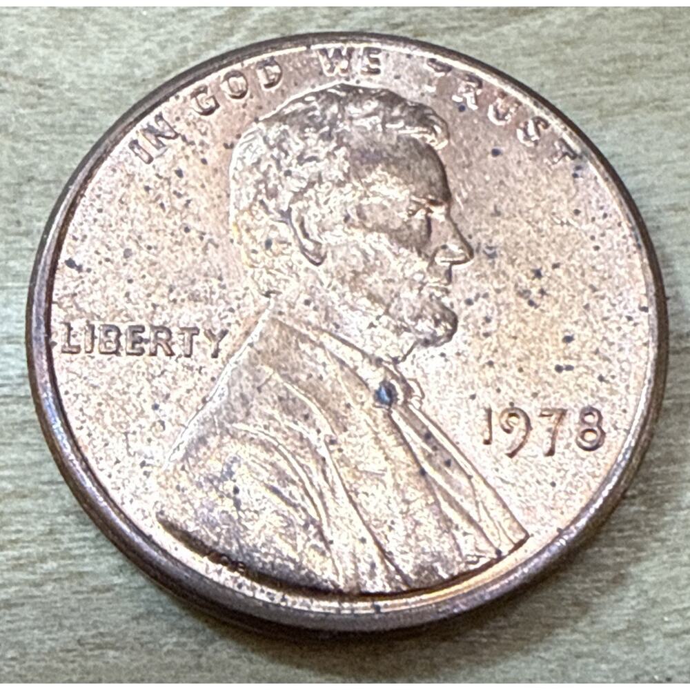 1978 P Lincoln Cent Strike Doubling Red